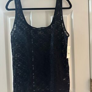 Elegant Black Lace Chemise